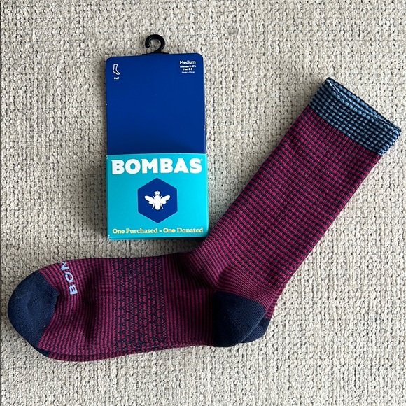 Bombas Men's Blue and Red Socks - Picture 2 of 4